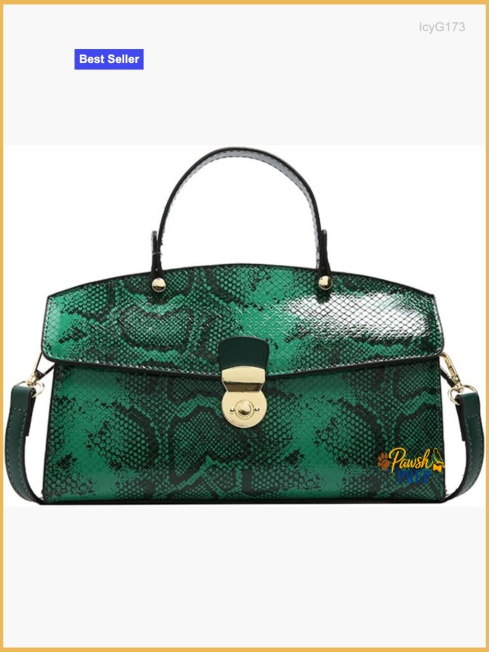Vegan Leather Satchel Crossbody Bag Snake Pattern Evening Handbag Top Handle